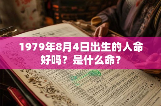 1979年8月4日出生的人命好吗？是什么命？