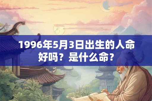 1996年5月3日出生的人命好吗？是什么命？