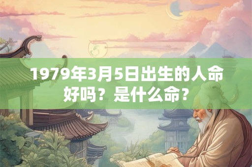 1979年3月5日出生的人命好吗？是什么命？