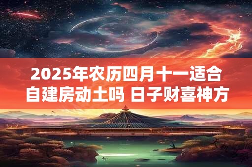 2025年农历四月十一适合自建房动土吗 日子财喜神方位