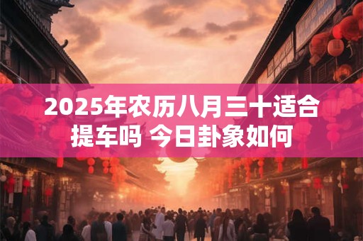 2025年农历八月三十适合提车吗 今日卦象如何
