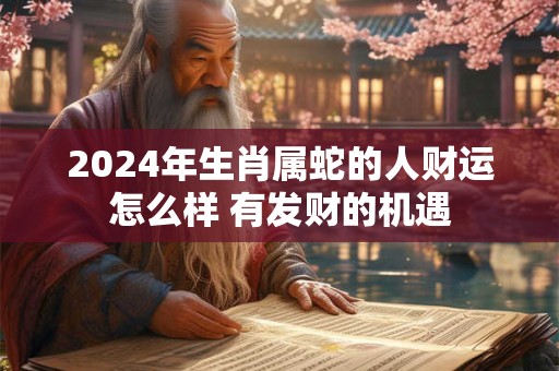 2024年生肖属蛇的人财运怎么样 有发财的机遇