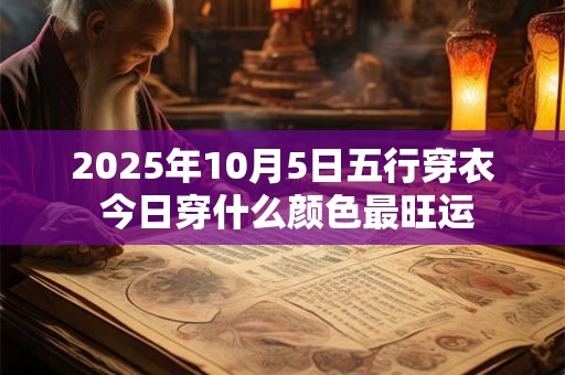 2025年10月5日五行穿衣 今日穿什么颜色最旺运