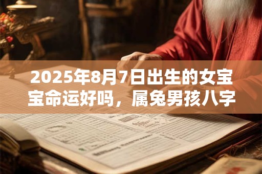 2025年8月7日出生的女宝宝命运好吗，属兔男孩八字命运查询