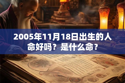 详细阅读:2005年11月18日出生的人命好吗?是什么命? 2005年11月18日出生的人命好吗?是什么命?