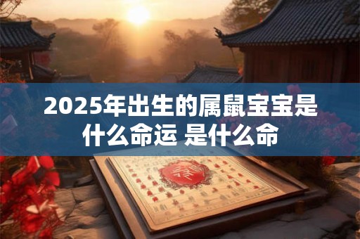 2025年出生的属鼠宝宝是什么命运 是什么命