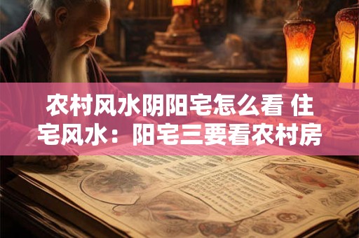 农村风水阴阳宅怎么看 住宅风水：阳宅三要看农村房屋最准