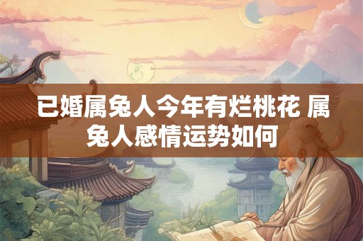 已婚属兔人今年有烂桃花 属兔人感情运势如何