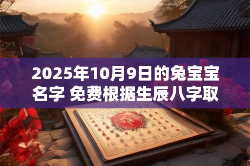 2025年10月9日的兔宝宝名字 免费根据生辰八字取名