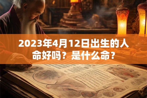 2023年4月12日出生的人命好吗？是什么命？