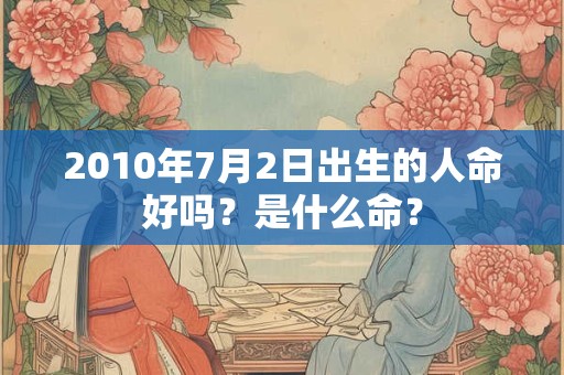 2010年7月2日出生的人命好吗？是什么命？