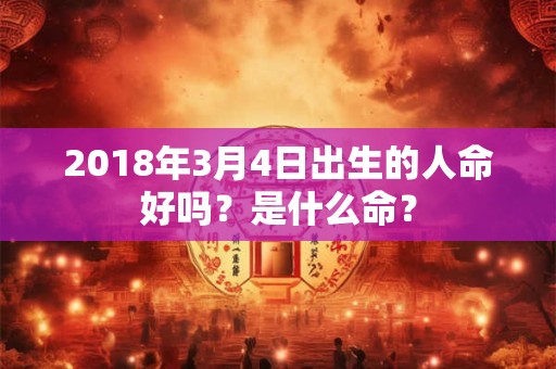 2018年3月4日出生的人命好吗？是什么命？