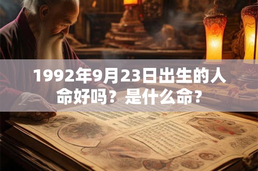 1992年9月23日出生的人命好吗？是什么命？