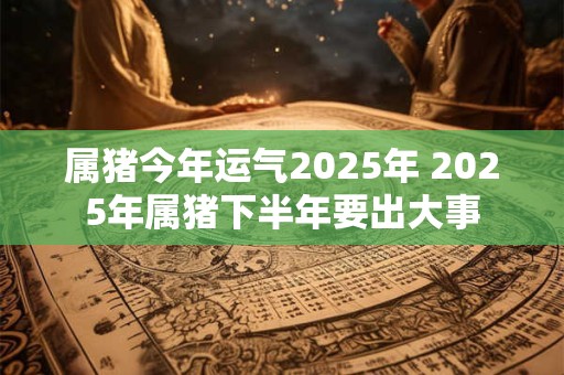属猪今年运气2025年 2025年属猪下半年要出大事