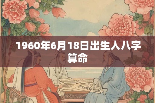 1960年6月18日出生人八字算命