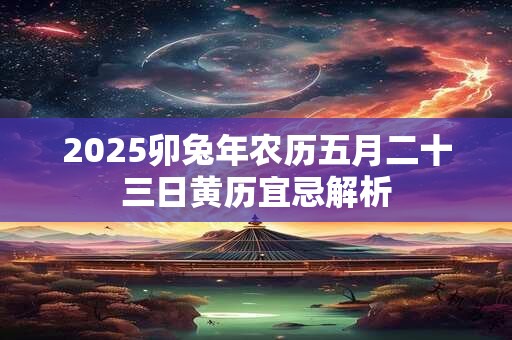 2026卯兔年农历五月二十三日黄历宜忌解析