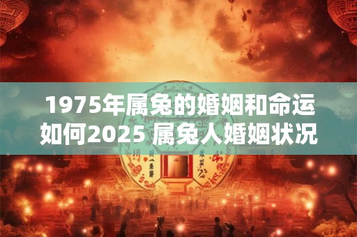 1975年属兔的婚姻和命运如何2025 属兔人婚姻状况如何