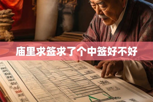 庙里求签求了个中签好不好