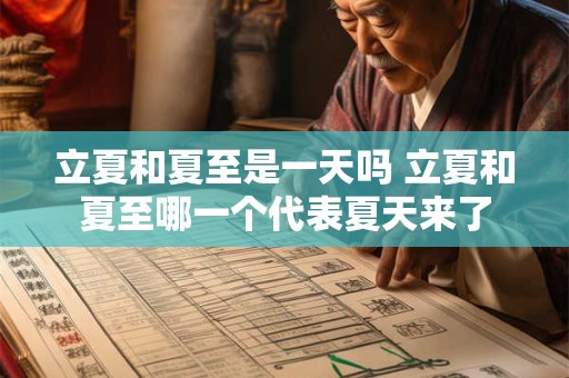 立夏和夏至是一天吗 立夏和夏至哪一个代表夏天来了
