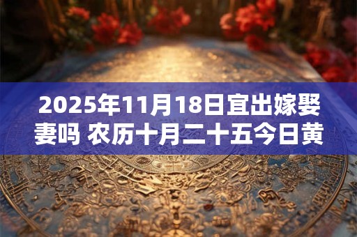 2025年11月18日宜出嫁娶妻吗 农历十月二十五今日黄历