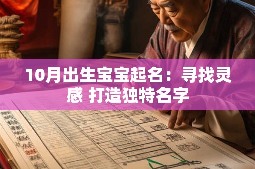 10月出生宝宝起名:寻找灵感 打造独特名字 10月出生宝宝起名:寻找灵感 打造独特名字