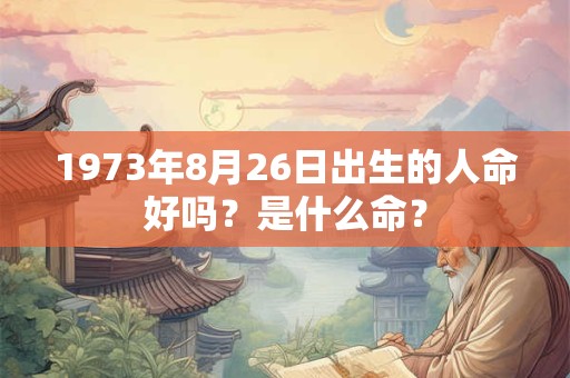 1973年8月26日出生的人命好吗？是什么命？