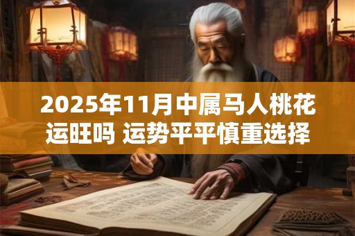 2025年11月中属马人桃花运旺吗 运势平平慎重选择