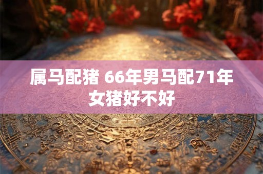 属马配猪 66年男马配71年女猪好不好