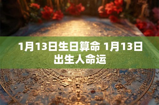 1月13日生日算命 1月13日出生人命运