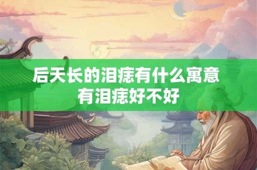 后天长的泪痣有什么寓意 有泪痣好不好