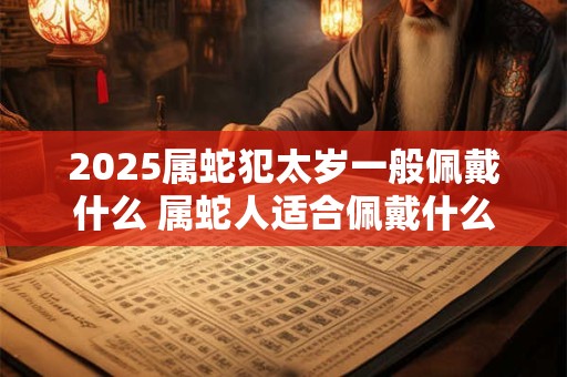 2025属蛇犯太岁一般佩戴什么 属蛇人适合佩戴什么