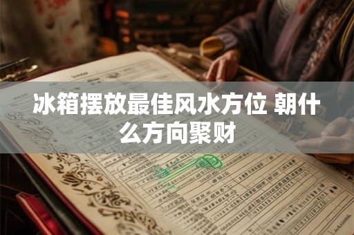冰箱摆放最佳风水方位 朝什么方向聚财