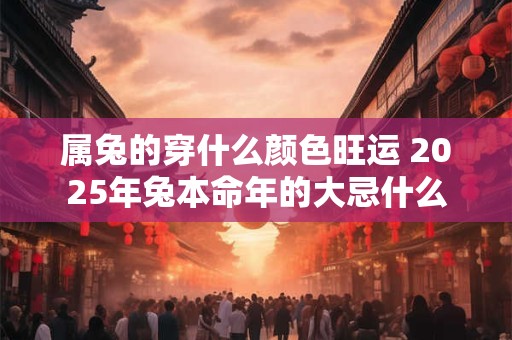 属兔的穿什么颜色旺运 2025年兔本命年的大忌什么