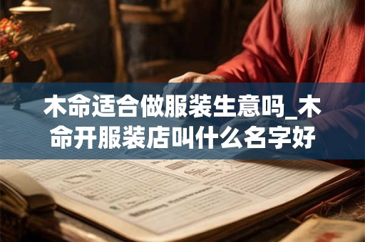 木命适合做服装生意吗_木命开服装店叫什么名字好