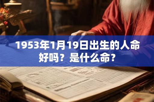 1953年1月19日出生的人命好吗？是什么命？