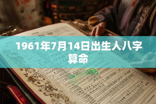 1961年7月14日出生人八字算命