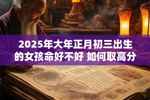 2025年大年正月初三出生的女孩命好不好 如何取高分名字