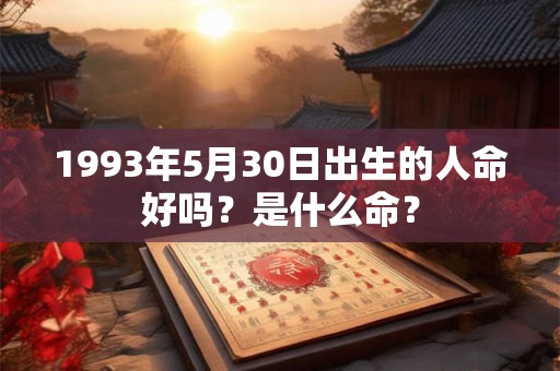 1993年5月30日出生的人命好吗？是什么命？