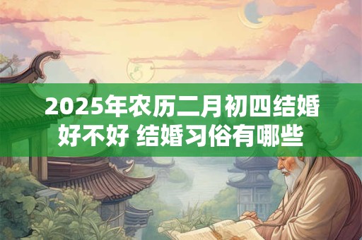 2025年农历二月初四结婚好不好 结婚习俗有哪些