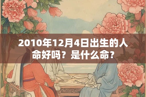 2010年12月4日出生的人命好吗？是什么命？