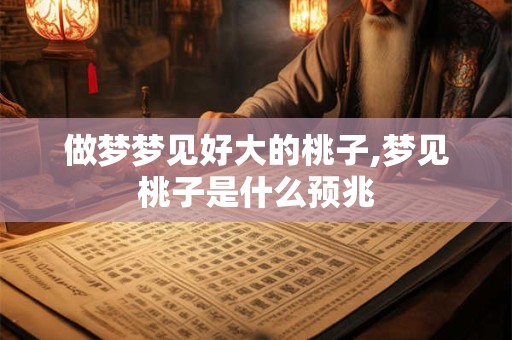 做梦梦见好大的桃子,梦见桃子是什么预兆
