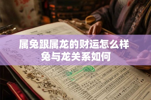 属兔跟属龙的财运怎么样 兔与龙关系如何