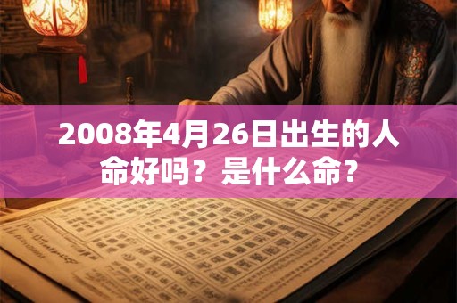 2008年4月26日出生的人命好吗？是什么命？