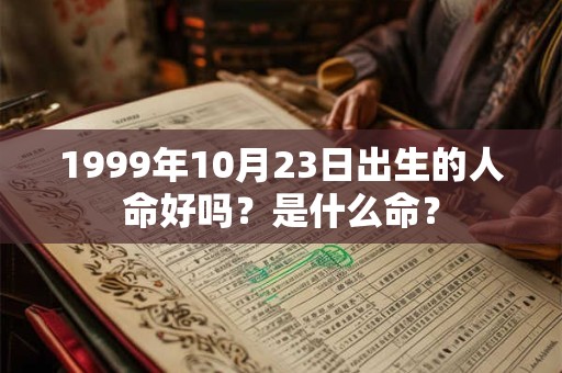 1999年10月23日出生的人命好吗？是什么命？
