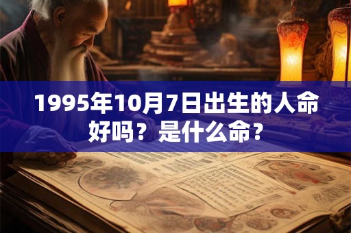 1995年10月7日出生的人命好吗？是什么命？