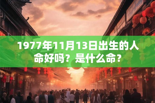 1977年11月13日出生的人命好吗？是什么命？