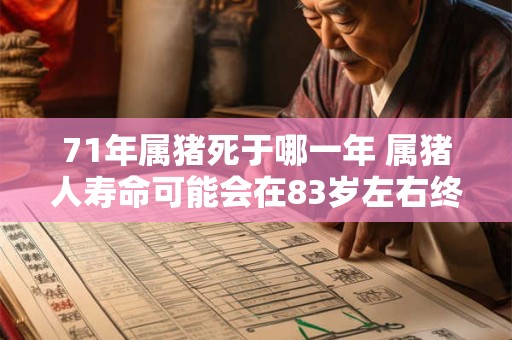 71年属猪死于哪一年 属猪人寿命可能会在83岁左右终结
