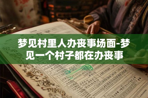 梦见村里人办丧事场面-梦见一个村子都在办丧事