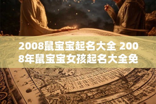 2008鼠宝宝起名大全 2008年鼠宝宝女孩起名大全免费