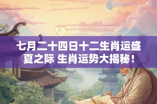 七月二十四日十二生肖运盛夏之际 生肖运势大揭秘！